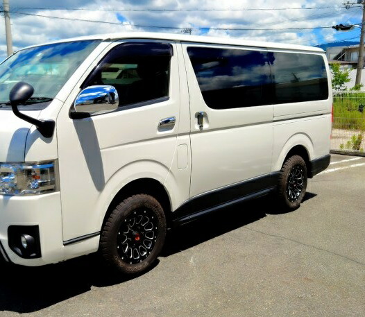 シルクロード ハイエース H200系 スプラッシュガード サイドパネル ABS シボブラック 11B-O45S SILKROAD W画像