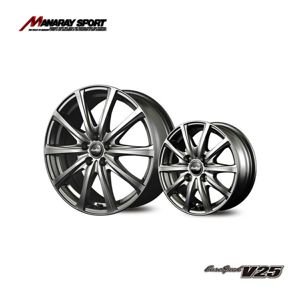 Rakuten 17インチ 5h114 3 7 0j 55 5穴 ユーロスピード V25 ホイール 4本 マナレイスポーツ Manaray Sport 人気ブランド Sawda Af