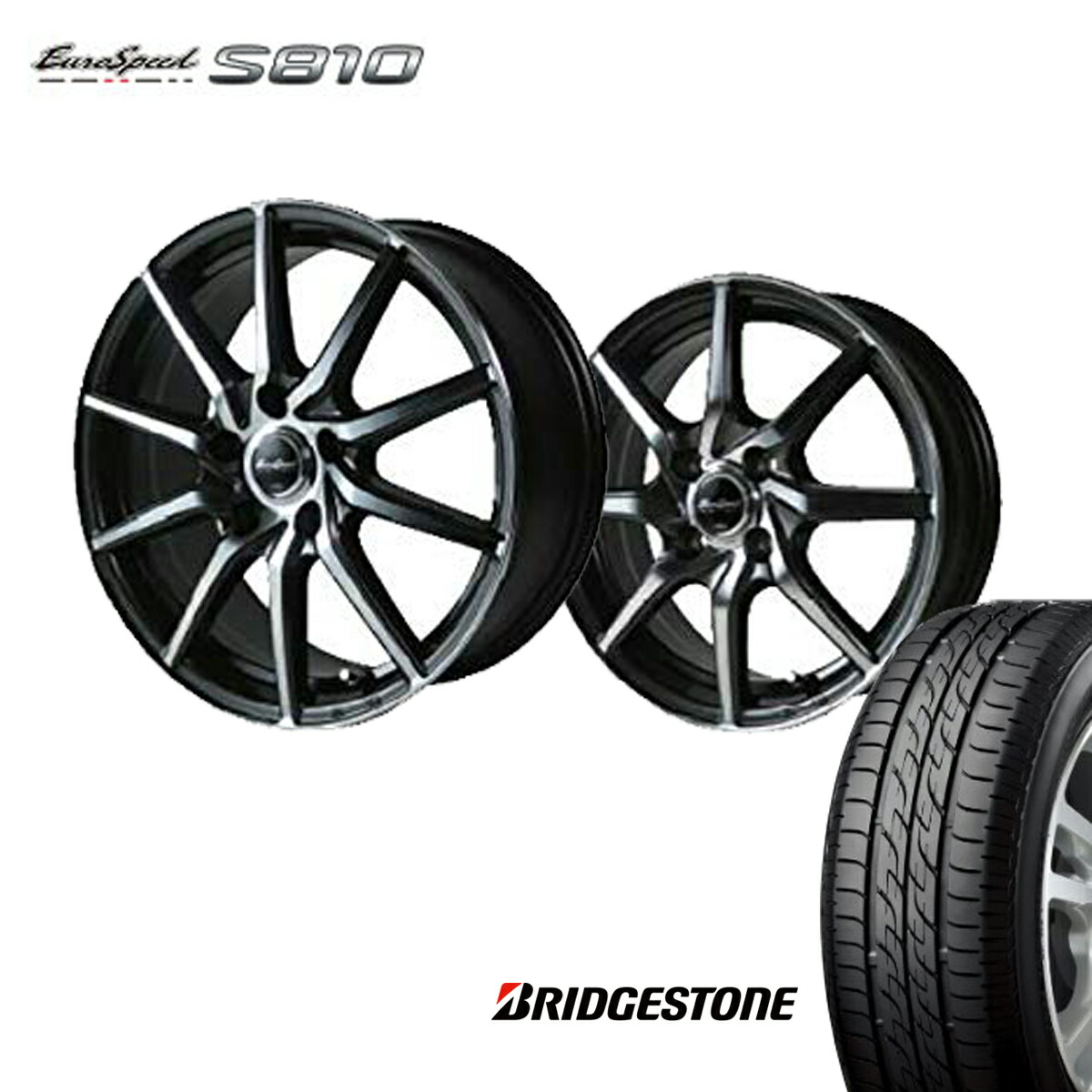 Euro Speed タイヤ ホイール セット マフラー 4本 15インチ 4h100 小物 4 5j 45 エアロ ユーロスピード S810 マナレイ スポーツ ブリヂストン 165 50r15 165 50 15 シンシアモール 店 マナレイ スポーツ ユーロスピード S810 タイヤ ホイール セット 4本 15インチ 4h100