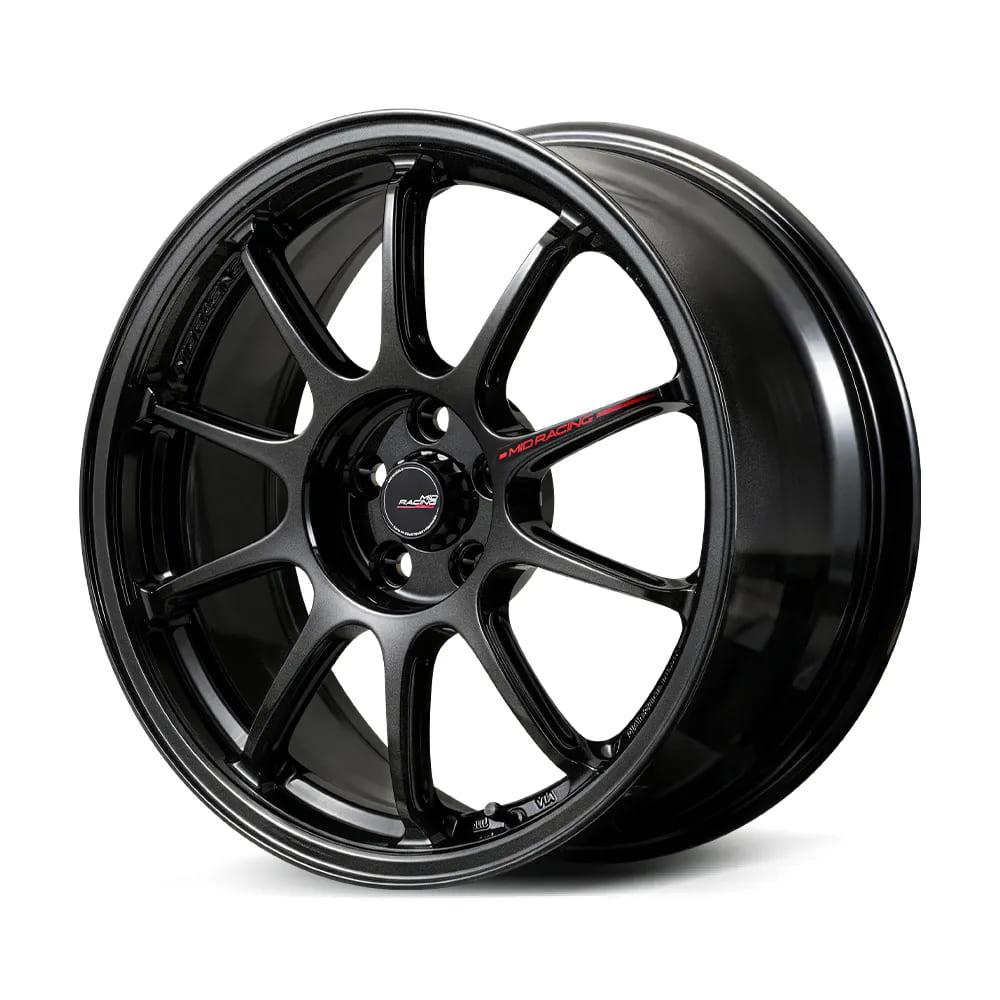 15インチ 4H100 5.0J 5J+45 4穴 ホイール 4本 ブラックメタリック MID RACING R10 EVO|シンシアモール 店