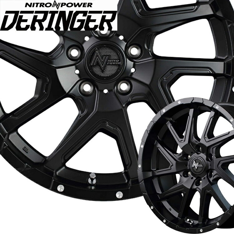 17インチ 6H139.7 6.5J+48 6穴 ナイトロパワー デリンジャー ホイール 4本 MID WHEELS NITRO POWER DERINGER