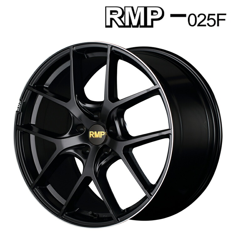 19インチ 5H114.3 8.0J 8J+45 5穴 ホイール 1本 セミグロスブラック+リムエッジDC+ロゴマシニング MID WHEELS MID EXCLUSIVE 025F|シンシアモール 店