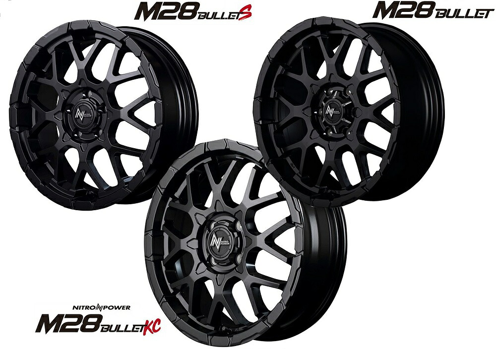 16インチ 6H139.7 6.5J+48 6穴 ナイトロパワー バレット ホイール 1本 セミグロスブラック マシニング MID WHEELS NITRO POWER M28 BULLET｜シンシアモール 店