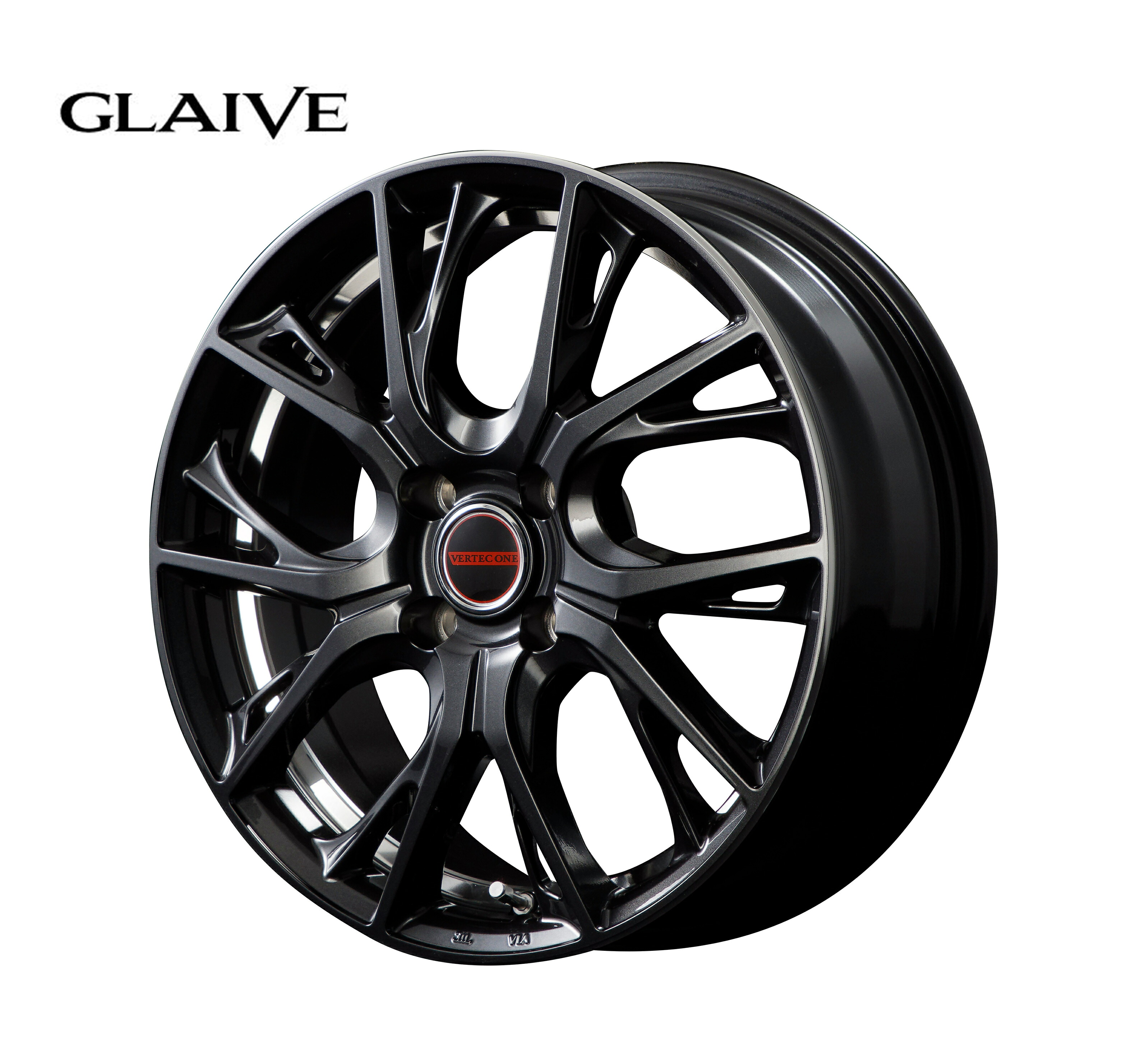 16インチ 4H100 6.0J 6J+50 4穴 グレイブ ホイール 4本 ダイヤモンドブラック リムエッジ＆アンダーカットDC MID WHEELS GLAIVE｜シンシアモール 店
