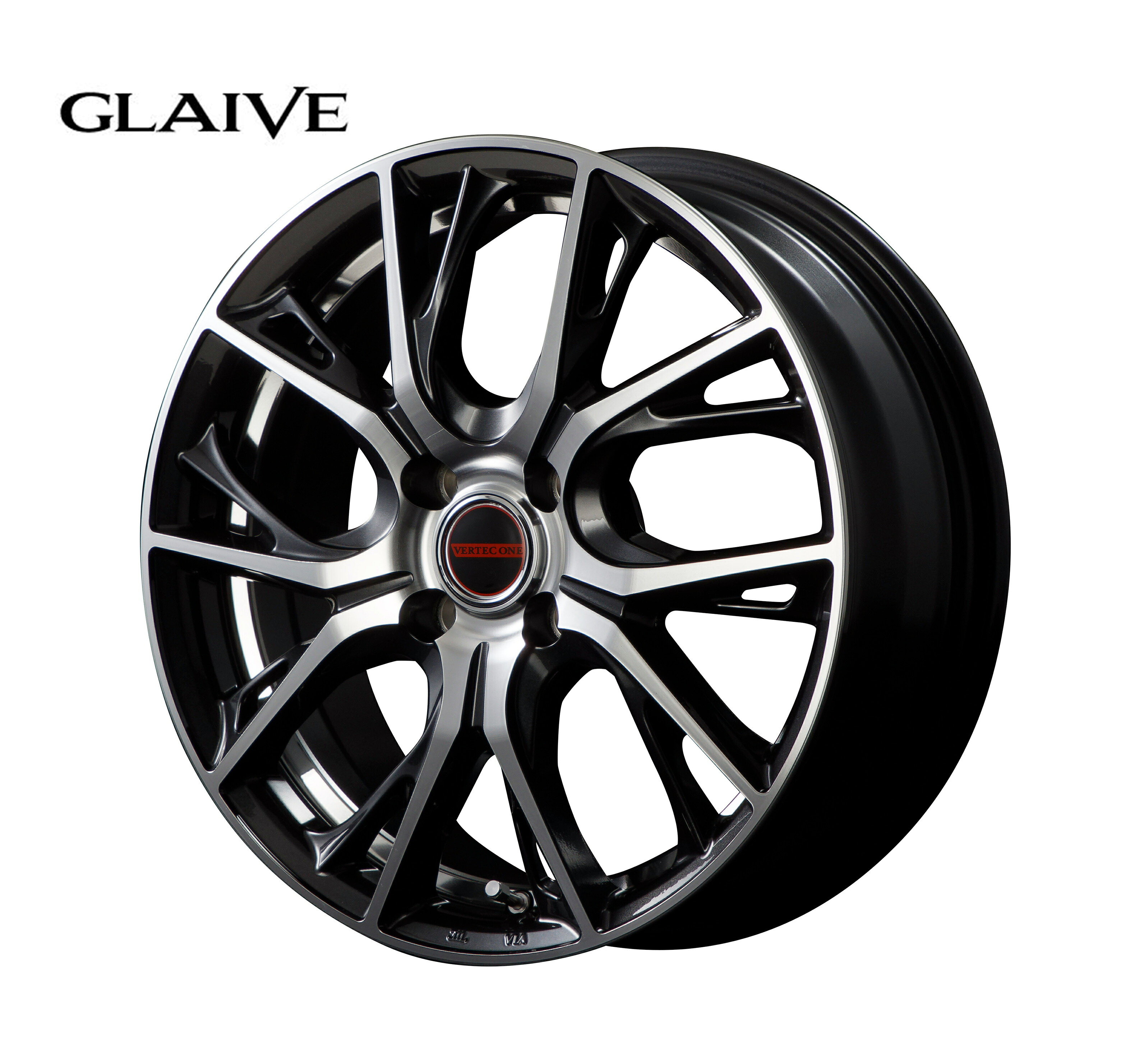 14インチ 4H100 4.5J+45 4穴 グレイブ ホイール 4本 ダイヤモンドブラックポリッシュ アンダーカットDC MID WHEELS GLAIVE｜シンシアモール 店 40,149円