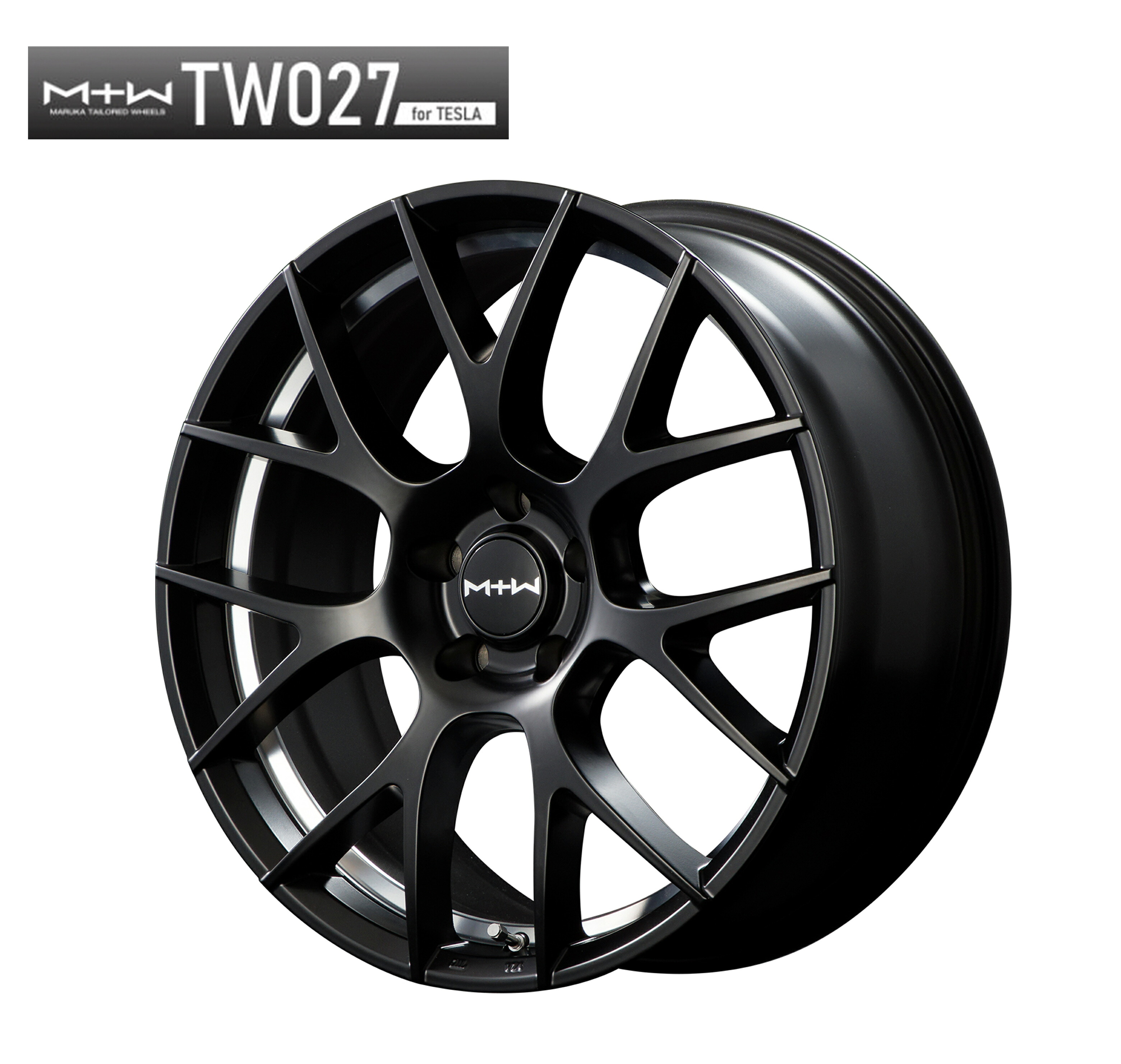 19インチ 5H114.3 8.0J 8J+33 5穴 ホイール 1本 セミグロスブラック アンダーカット MID WHEELS MTW TW027｜シンシアモール 店