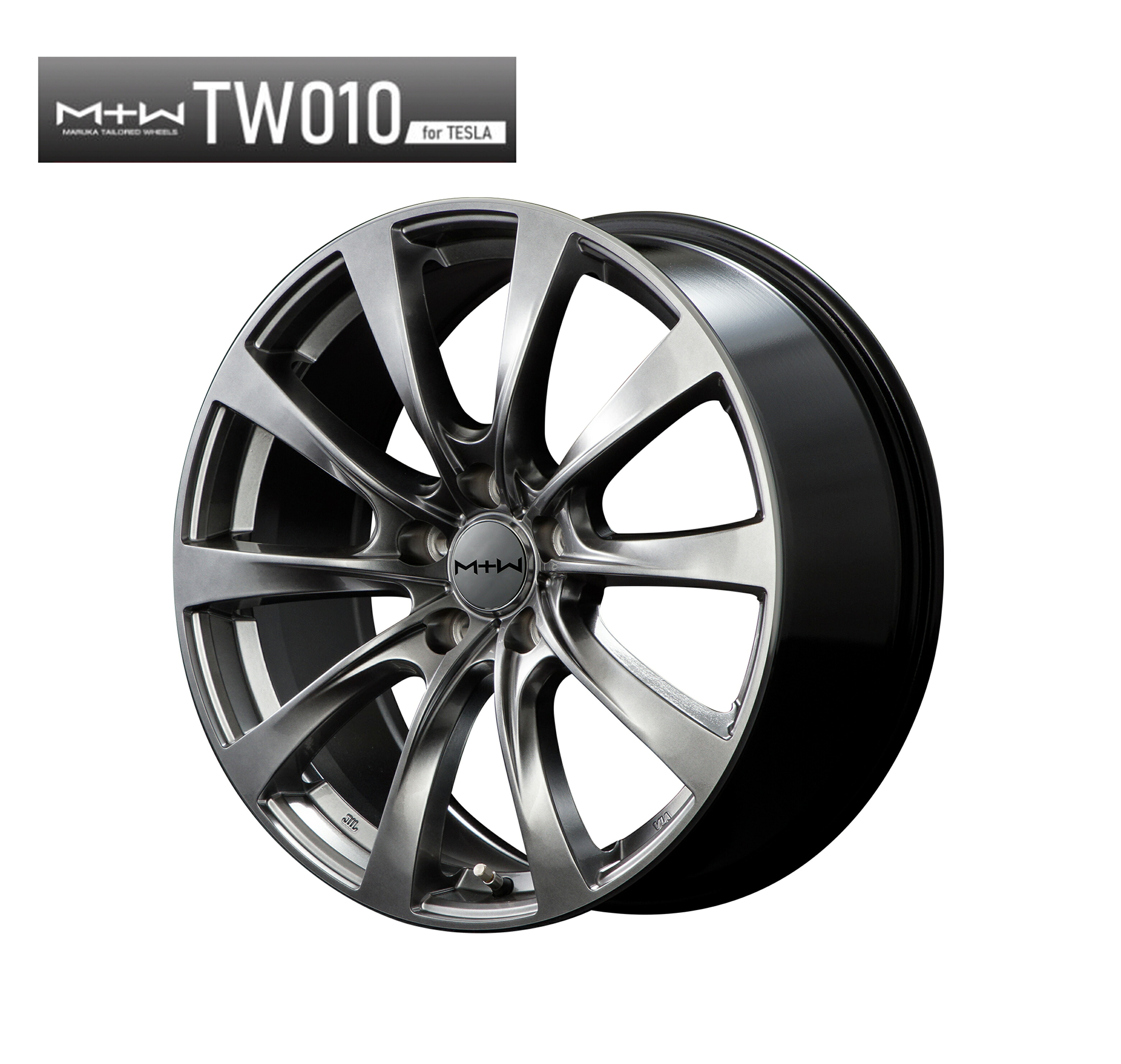 19インチ 5H114.3 8.0J 8J+33 5穴 ホイール 1本 ハイパーダークシルバー リムエッジポリッシュ MID WHEELS MTW TW010|シンシアモール 店