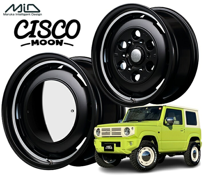 16インチ 5H139.7 5.5J+20 5穴 ガルシアシスコ ムーン ジムニー用ホイール 4本 MID WHEELS Garcia CISCO MOON｜シンシアモール 店