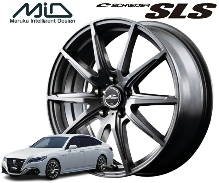 18インチ 7J 55 5穴 シュナイダーSLS ホイール 1本 メタリックグレー