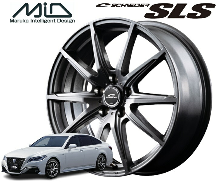 17インチ 5H114.3 7.0J 7J 50 5穴 シュナイダーSLS ホイール 4本 メタリックグレー MID SCHNEIDER SLS  新素材新作