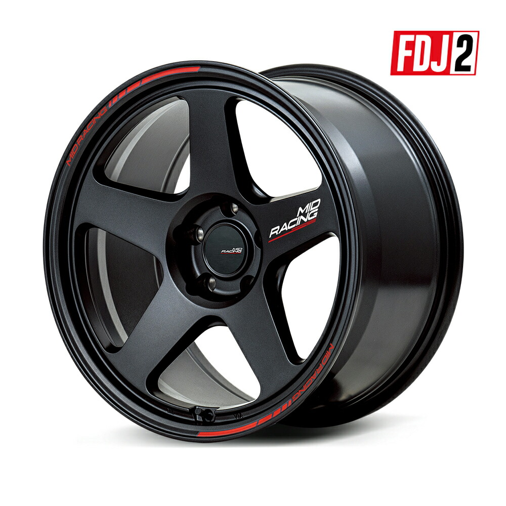 MID RACING TR50 ホイール 18インチ 5H112 7.5J+50 1本 ターマックブラック マルカ
