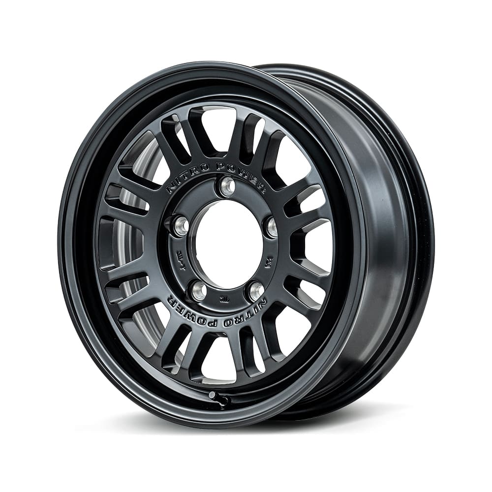 16インチ 5H139.7 5.5J+20 5穴 ナイトロパワー アサルト ジムニー 用ホイール 4本 セミグロスブラック MID WHEELS NITRO POWER M16 ASSAULT