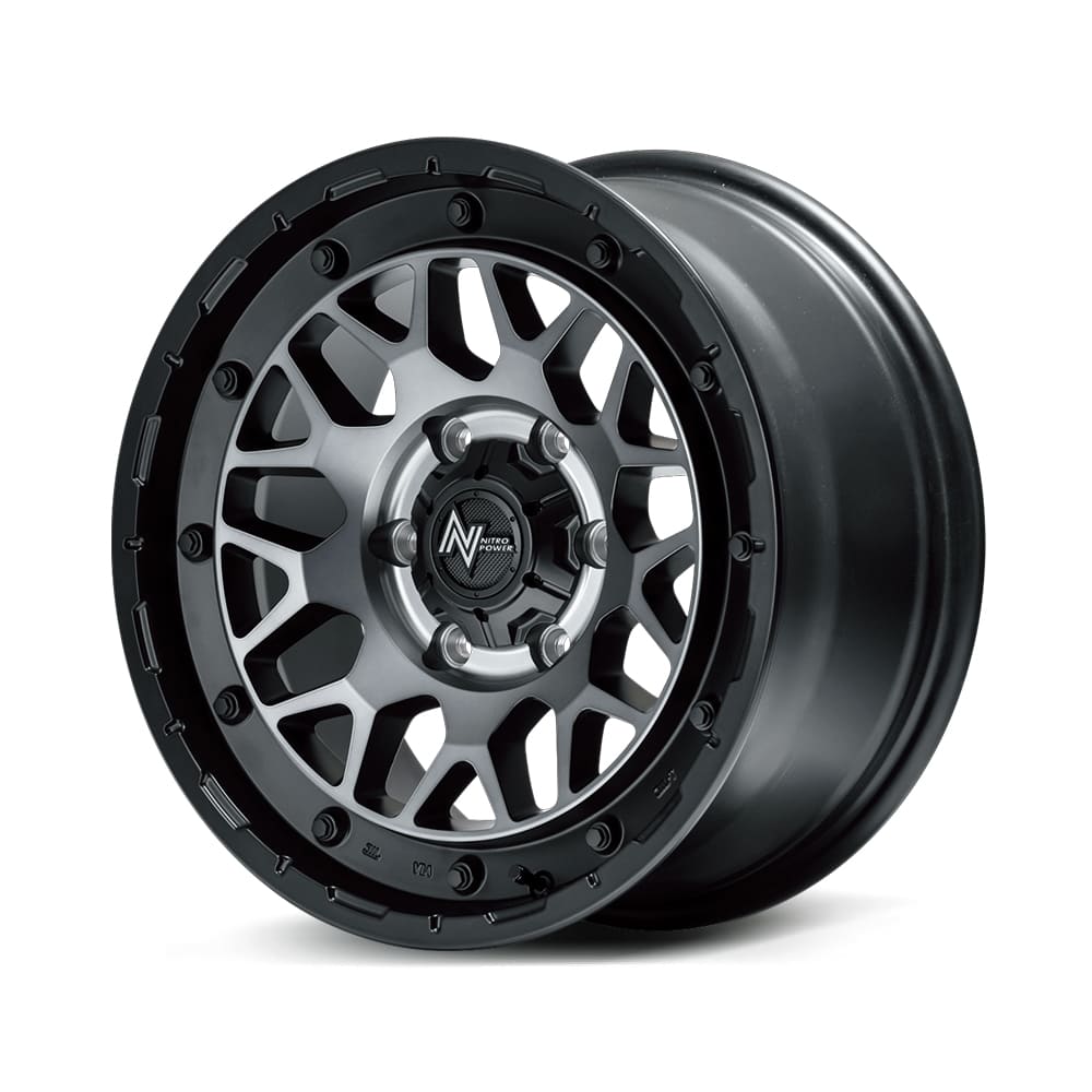 17インチ 6H139.7 8.0J 8J+20 6穴 ナイトロパワー スティンガー ホイール 4本 セミグロスブラッククリア MID WHEELS NITRO POWER M29 STINGER|シンシアモール 店