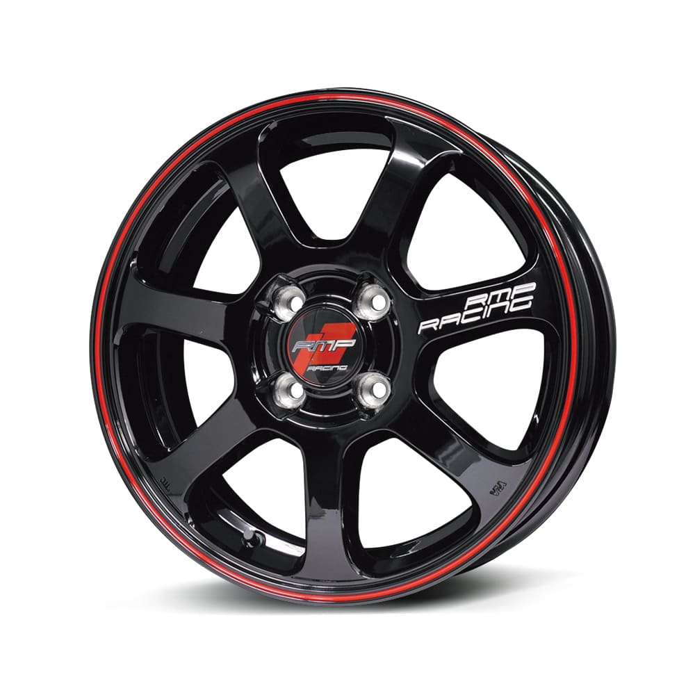 MID RACING R07 ホイール 17インチ 4H100 7J+45 1本 ブラック/リムレッドライン マルカ|シンシアモール 店