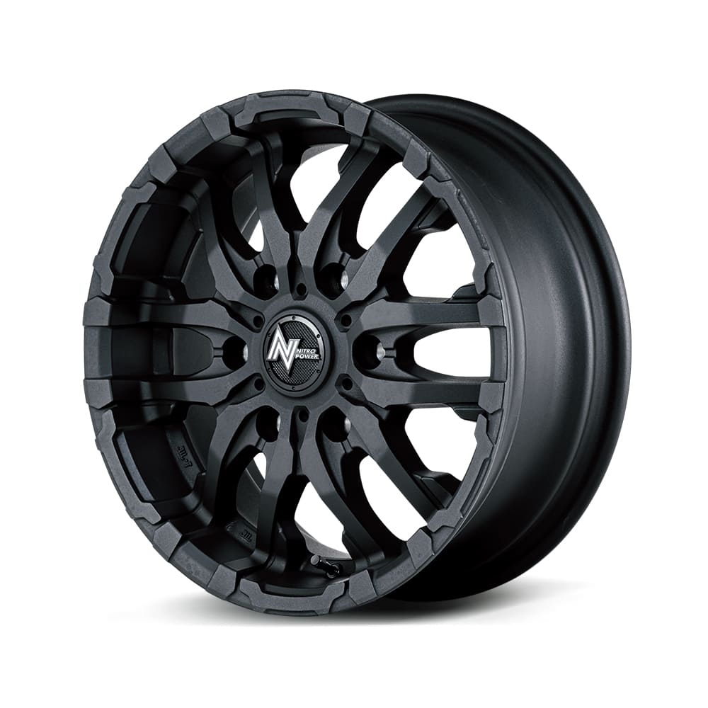 16インチ 6H139.7 6.5J+38 6穴 ナイトロパワー クロスファング ハイエース 用ホイール 4本 MID WHEELS NITRO POWER M26 CROSS FANG