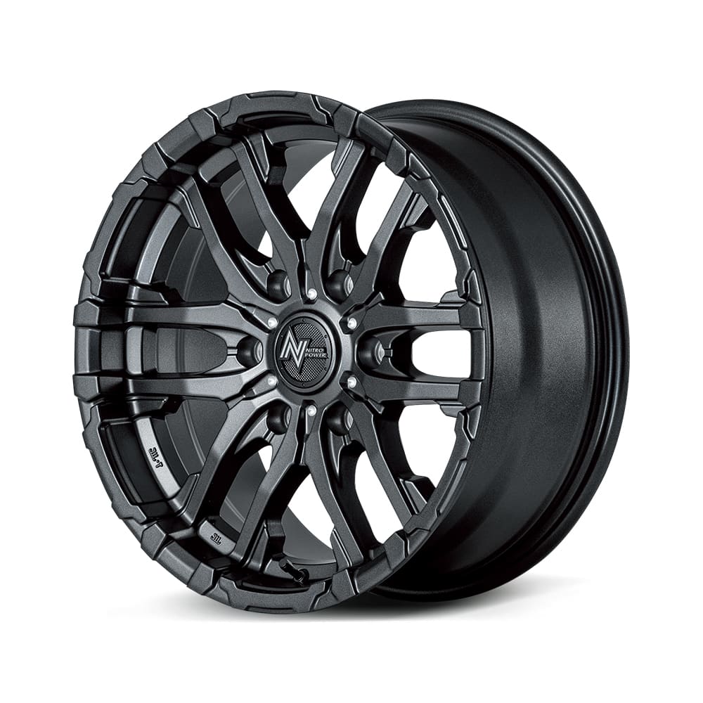 17インチ 6H139.7 6.5J+38 6穴 ナイトロパワー クロスファング ホイール 4本 MID WHEELS NITRO POWER M26 CROSS FANG