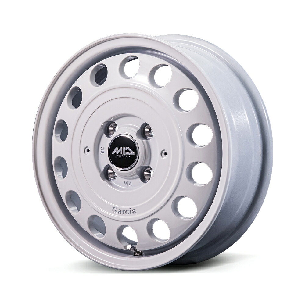 15インチ 4H100 4.5J+45 4穴 ガルシアシスコ ホイール 4本 オールドイングリッシュホワイト MID Garcia CISCO Type II 2｜シンシアモール 店