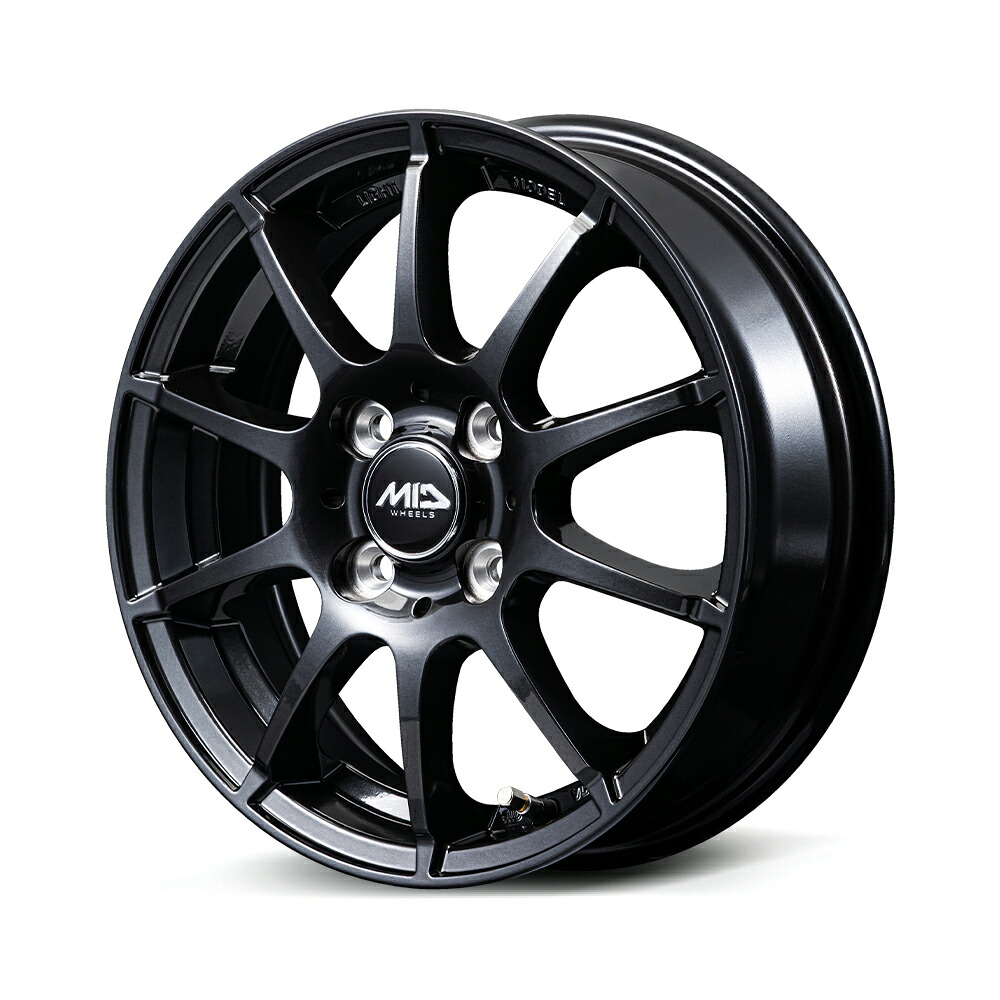 15インチ 4H100 5.5J+45 4穴 スタッグ タイプH ホイール 4本 ストロングガンメタ MID StaG Type-H｜シンシアモール 店