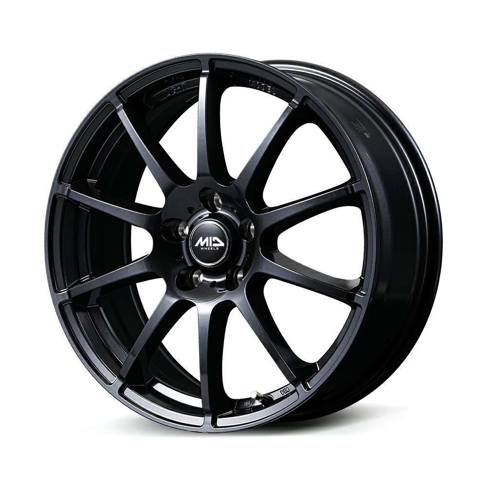 18インチ 5H114.3 7.0J 7J+48 5穴 スタッグ タイプH ホイール 4本 ストロングガンメタ MID StaG Type-H|シンシアモール 店