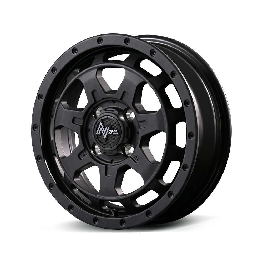 15インチ 4H100 4.5J+45 4穴 ナイトロパワー M7 ファランクス ホイール 1本 バレルブラック MID NITRO POWER M7 PHALANX｜シンシアモール 店