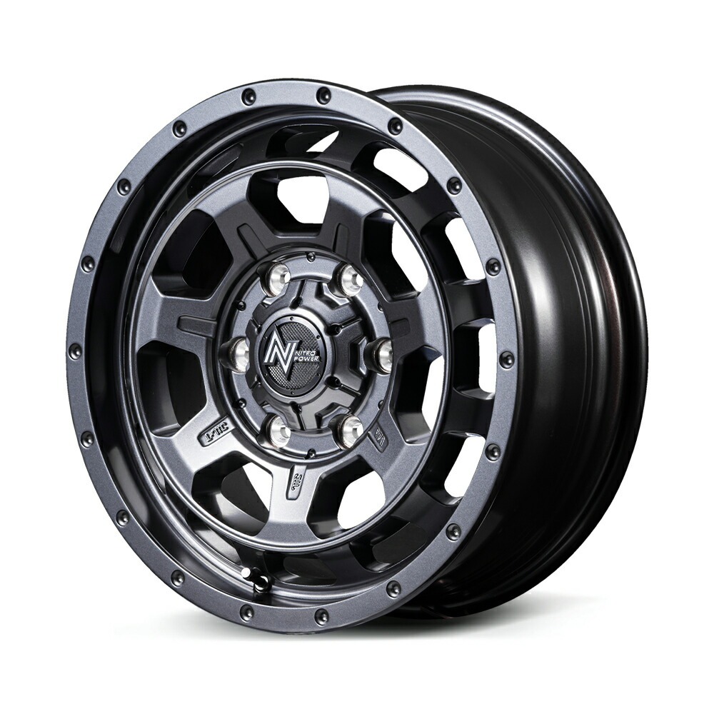 16インチ 6H139.7 6.5J+38 6穴 ナイトロパワー M7 ファランクス ハイエース用ホイール 4本 バレルブラック MID NITRO POWER M7 PHALANX