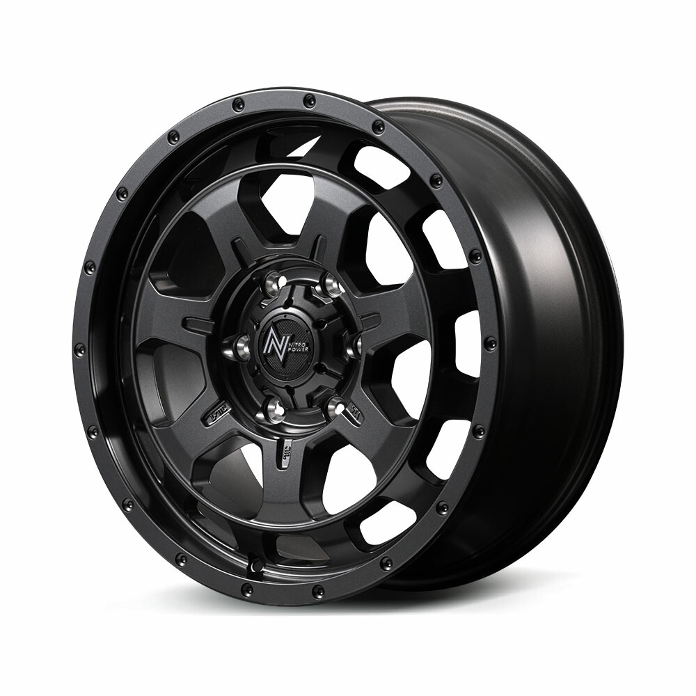 17インチ 6H139.7 7.5J+45 6穴 ナイトロパワー M7 ファランクス ホイール 1本 バレルブラック MID NITRO POWER M7 PHALANX