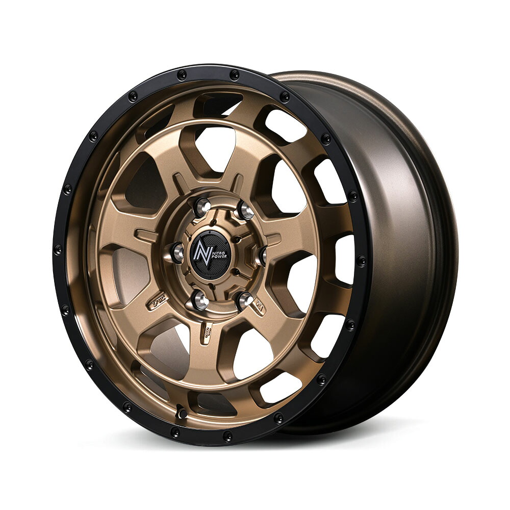 18インチ 6H139.7 8.0J 8J+55 6穴 ナイトロパワー M7 ファランクス ホイール 4本 マットブロンズ リムブラック MID NITRO POWER M7 PHALANX