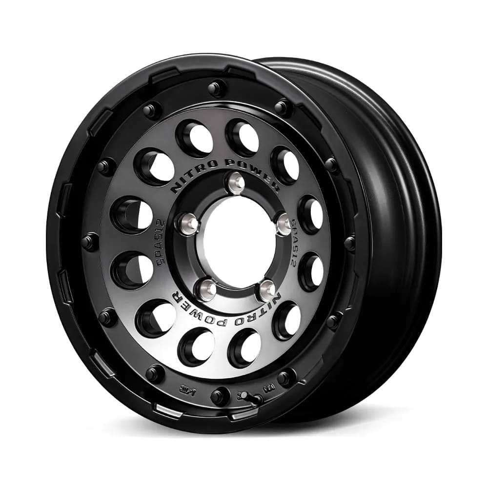 16インチ 5H139.7 5.5J+20 5穴 ナイトロパワー ショットガン ジムニー用ホイール 1本 セミグロススモーク マシンドフェイス NITRO POWER H12 SHOTGUN
