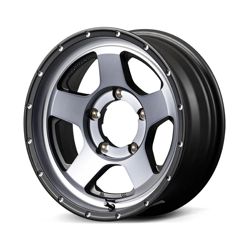 16インチ 5H139.7 6.0J 6J+0 5穴 ナイトロパワー ベクター ジムニー用ホイール 4本 セミグロススモーク マシンドフェイス NITRO POWER S5 VECTOR|シンシアモール 店