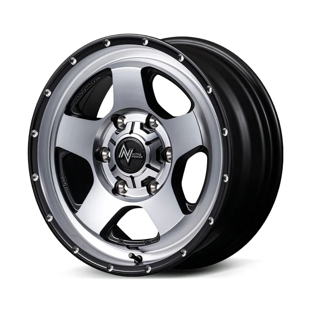 16インチ 5H114.3 7.0J 7J+32 5穴 ナイトロパワー ベクター ホイール 4本 セミグロススモーク マシンドフェイス NITRO POWER S5 VECTOR