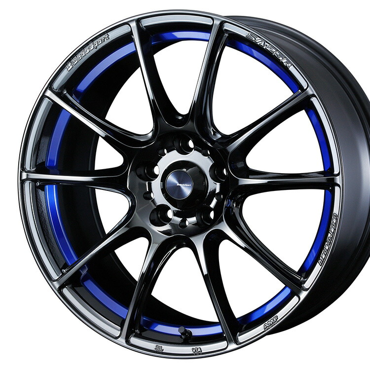 17インチ 5h100 7 5j 48 5空 Sa 25r 車 4一巻 1台座パーツ揃え ブルーライトクロームツー Weds Sport Sa25r We Komma Duesseldorf De