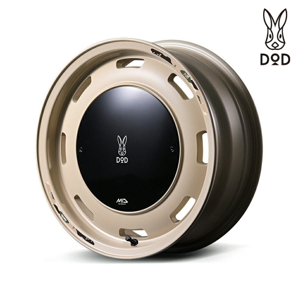 ウシャリントバリ MID×DOD ホイール 14インチ 4H100 4.5J+45 1本 4穴 セミグロスサンドベージュ 17,088円