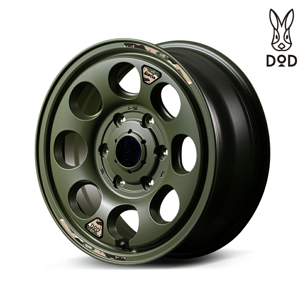 ウシャリン MID×DOD ホイール 15インチ 6H139.7 6J+33 1本 6穴 セミグロスODグリーン