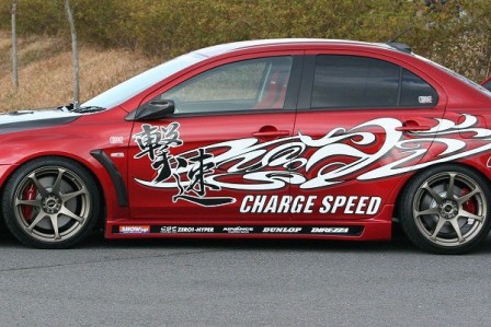 チャージスピード ランサーエボリューションX ランエボ CZ4A サイドステップ FRP 未塗装 CHARGE SPEED 撃速CHARGE SPEED 撃速チャージスピード|シンシアモール 店
