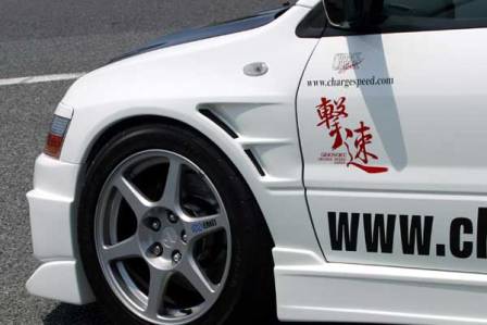 チャージスピード ランエボ ランサー CT9A CT9W D-1 スタイル ベント フェンダー 未塗装 CHARGE SPEED 撃速CHARGE　SPEED 撃速チャージスピード