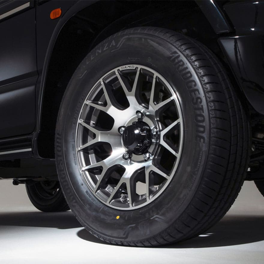 ダムド ジムニー シエラ JB74 ホイール 16インチ 6J -5 4本セット シルバー DAMD little G.