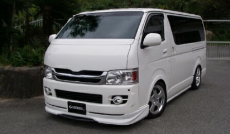 楽天市場 Gibson ギブソン ハイエース 0系 1型 2型 標準 フロントリップスポイラー フィン有り 未塗装 配送先条件有り シンシアモール 楽天市場店