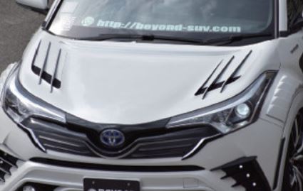 マック C-HR CHR ボンネット FRP＋FRPフィン 未塗装 mac BEYOND ORIGINAL PARTS ビヨンド