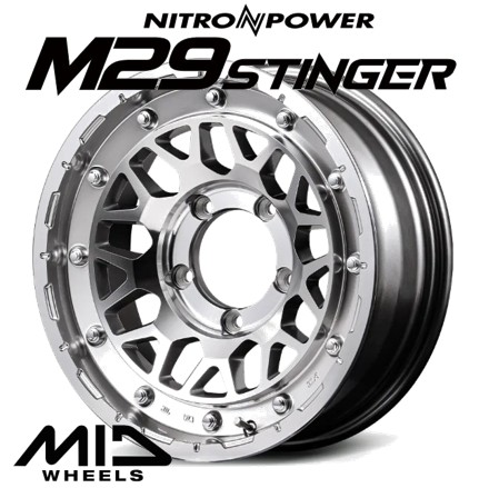 16インチ 5H114.3 7.0J 7J+40 5穴 ナイトロパワー M29 スティンガー ホイール 1本 HSM MID NITRO POWER M29 STINGER
