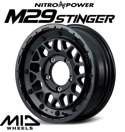16インチ 5H114.3 7.0J 7J+40 5穴 ナイトロパワー M29 スティンガー ホイール 4本 BBK MID NITRO POWER M29 STINGER