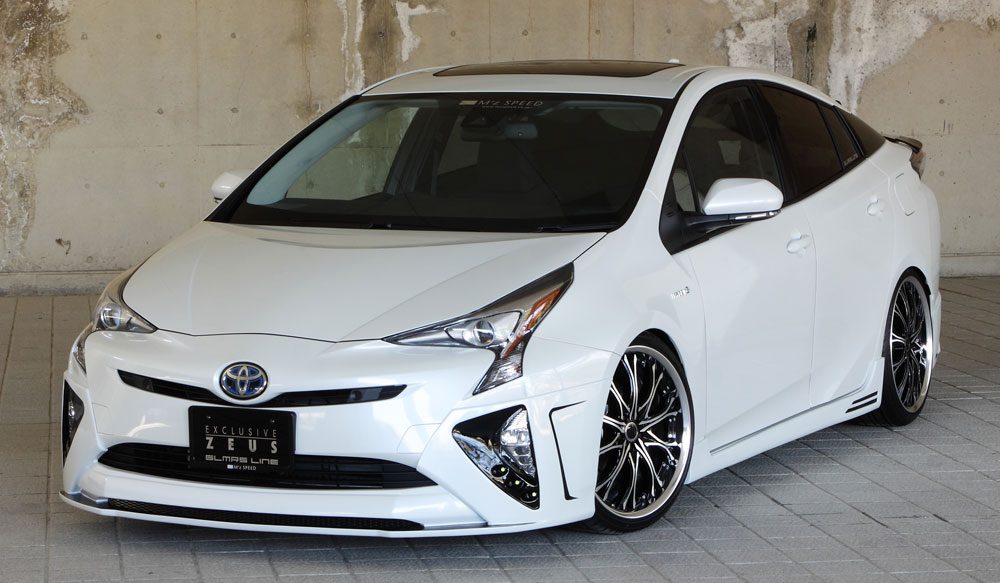 エムズスピード プリウス ZVW50 前期 4点セット マフラーレス用 塗装済 M'z SPEED GLMRS LINE グラマラスライン