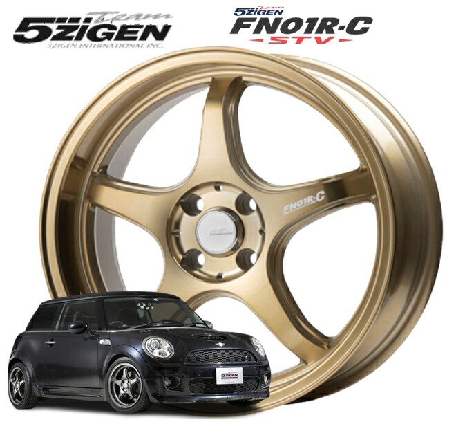 17インチ 5H100 7J+45 5穴 PRORACER FN01R-C STV ホイール 4本 ブロンズクリア 5次元 プロレーサー FN01R-C STV 5ZIGEN
