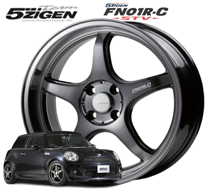 17インチ 5H112 7J+45 5穴 PRORACER FN01R-C STV ホイール 4本 ダーククリア 5次元 プロレーサー FN01R-C STV 5ZIGEN