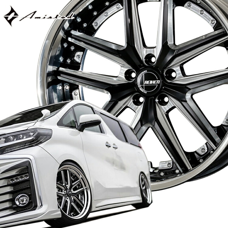 20インチ 5H100 12.0J 12J+ 5穴 アミスタット ライエンT025 ホイール 4本 1台分セット Amistad REIHEN T025 ブラックスクリットマシニング|シンシアモール 店