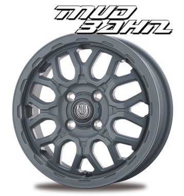 14インチ 4H100 4.5J+45 4穴 MUD BAHN XR-800M ホイール 1本 チッピンググレー BEST マッドバーン XR-802M ME ベスト CH