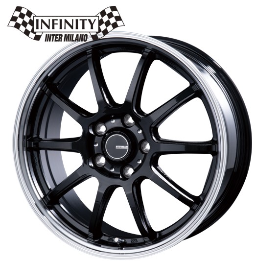 17インチ 5H114.3 7J+48 5穴 INFINITY F10 ホイール 1本 BK/RP BEST インフィンティ F10 ベスト CH