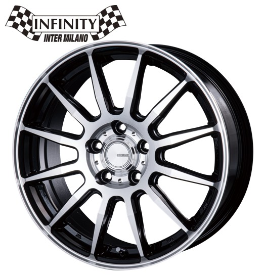 17インチ 5H114.3 7J+48 5穴 INFINITY F12 ホイール 1本 BK/P BEST インフィンティ F12 ベスト CH