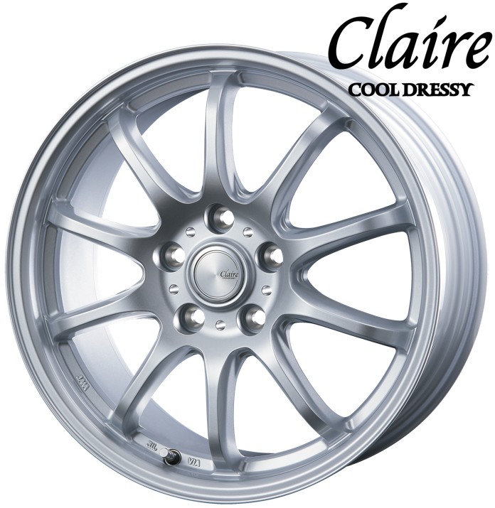 16インチ 5H114.3 6.5J+48 5穴 CLAIRE ZT10 ホイール 4本 シルバー BEST クレール ZT10 ベスト CH|シンシアモール 店