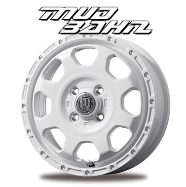 14インチ 4H100 4.5J+45 4穴 MUD BAHN XR-910K ホイール 1本 ピュアホワイト/ピアスポリッシュ BEST マッドバーン XR-910K ベスト CH