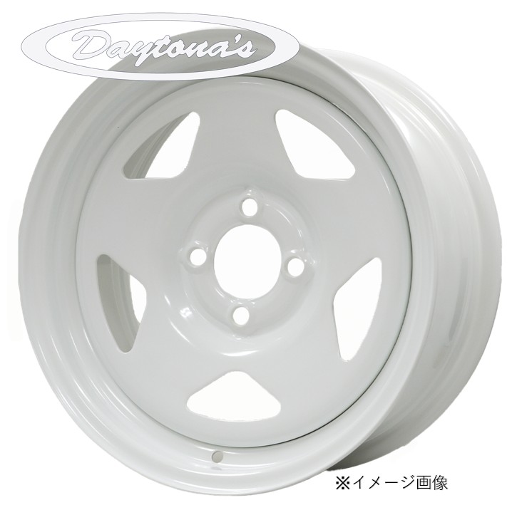 15インチ 4H100 7J+30 4穴 DAYTONA'S S/R ホイール 1本 ﾎﾜｲﾄ MORITA デイトナズ S/R モリタ｜シンシアモール 店